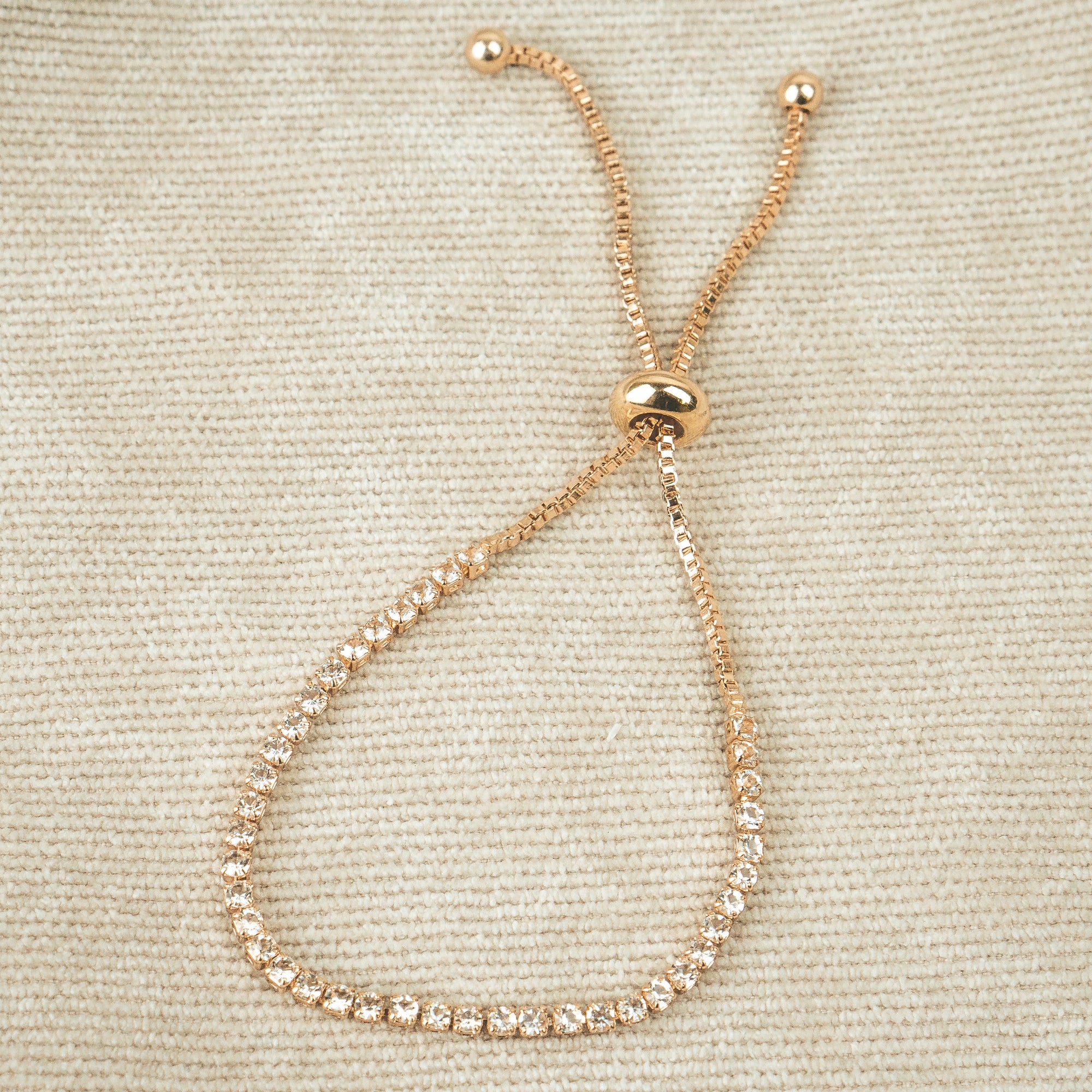 Fine Sparkle Adjustable Bracelet Gold