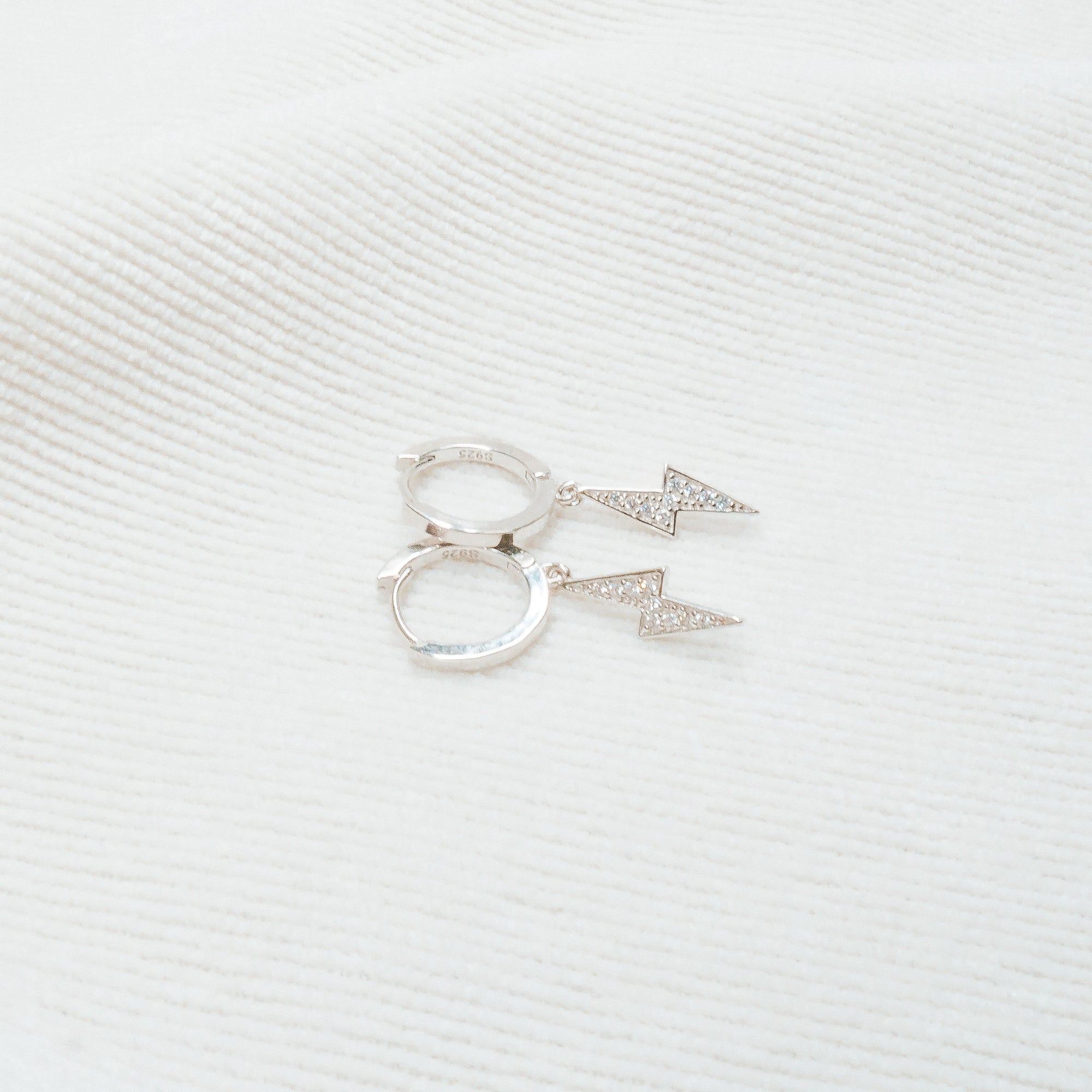 Lightning Earrings Silver