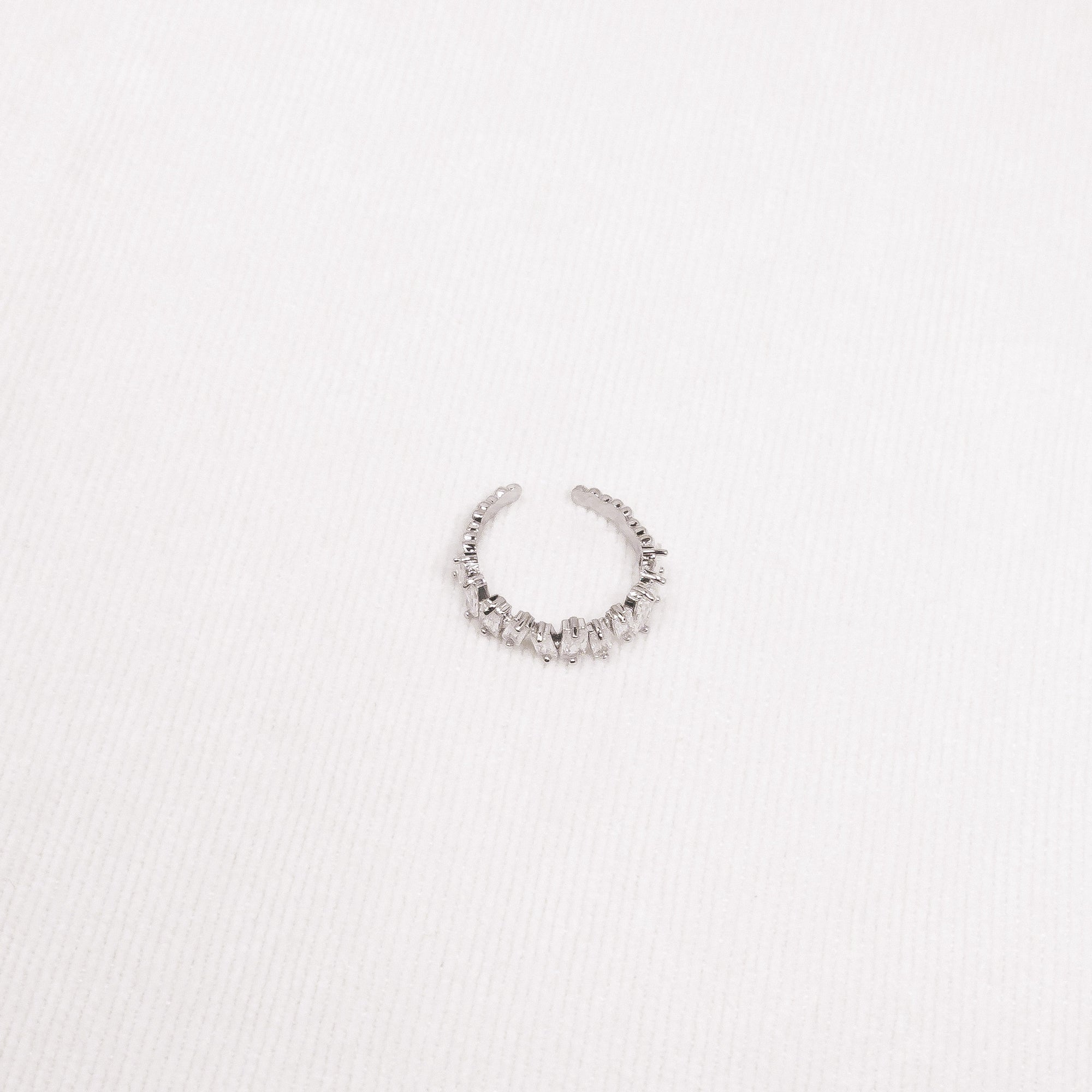 Long Stone Ring Silber