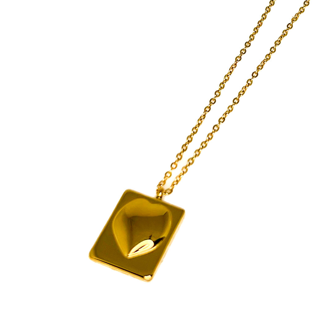 Plated Heart Halskette Gold