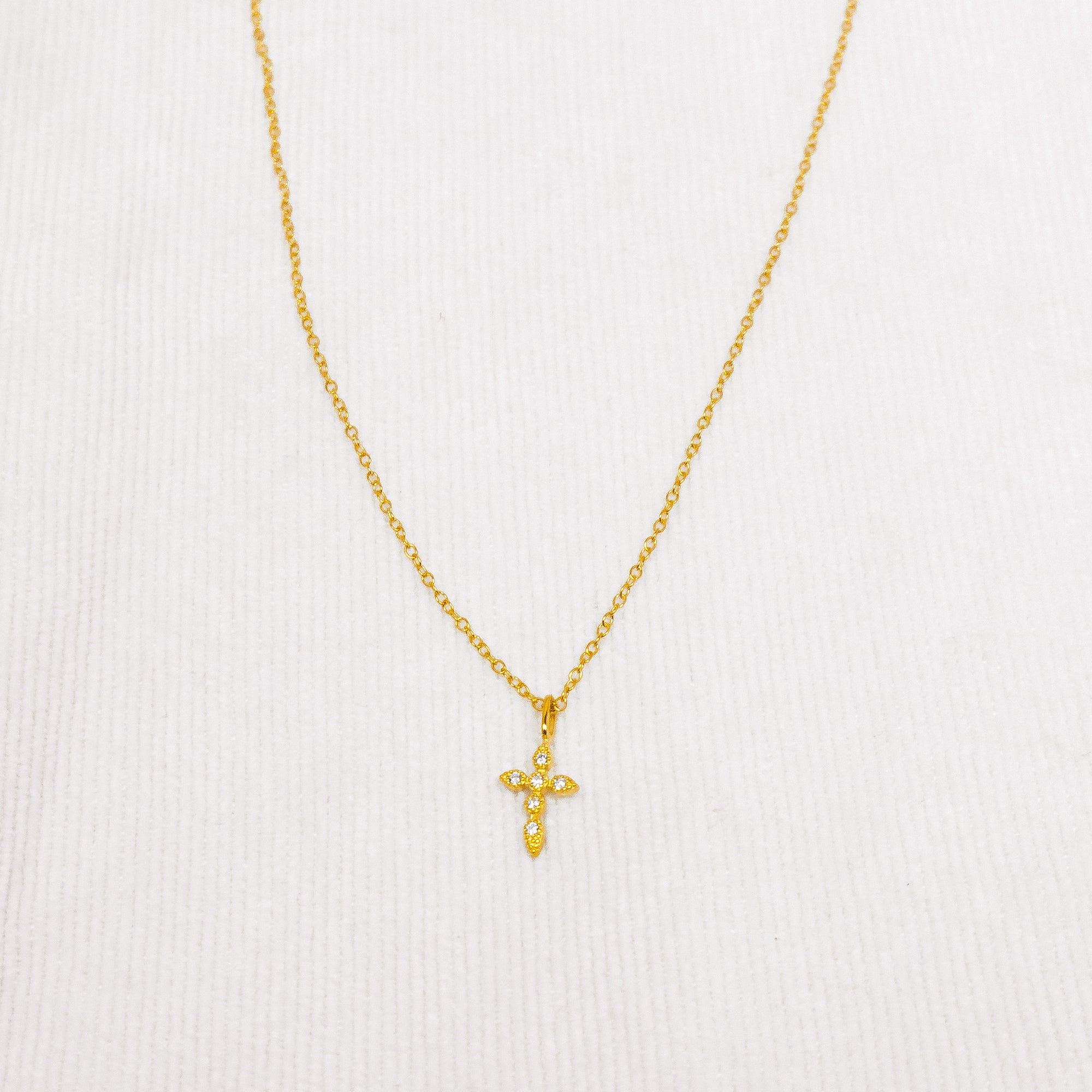 Cross Halskette Gold