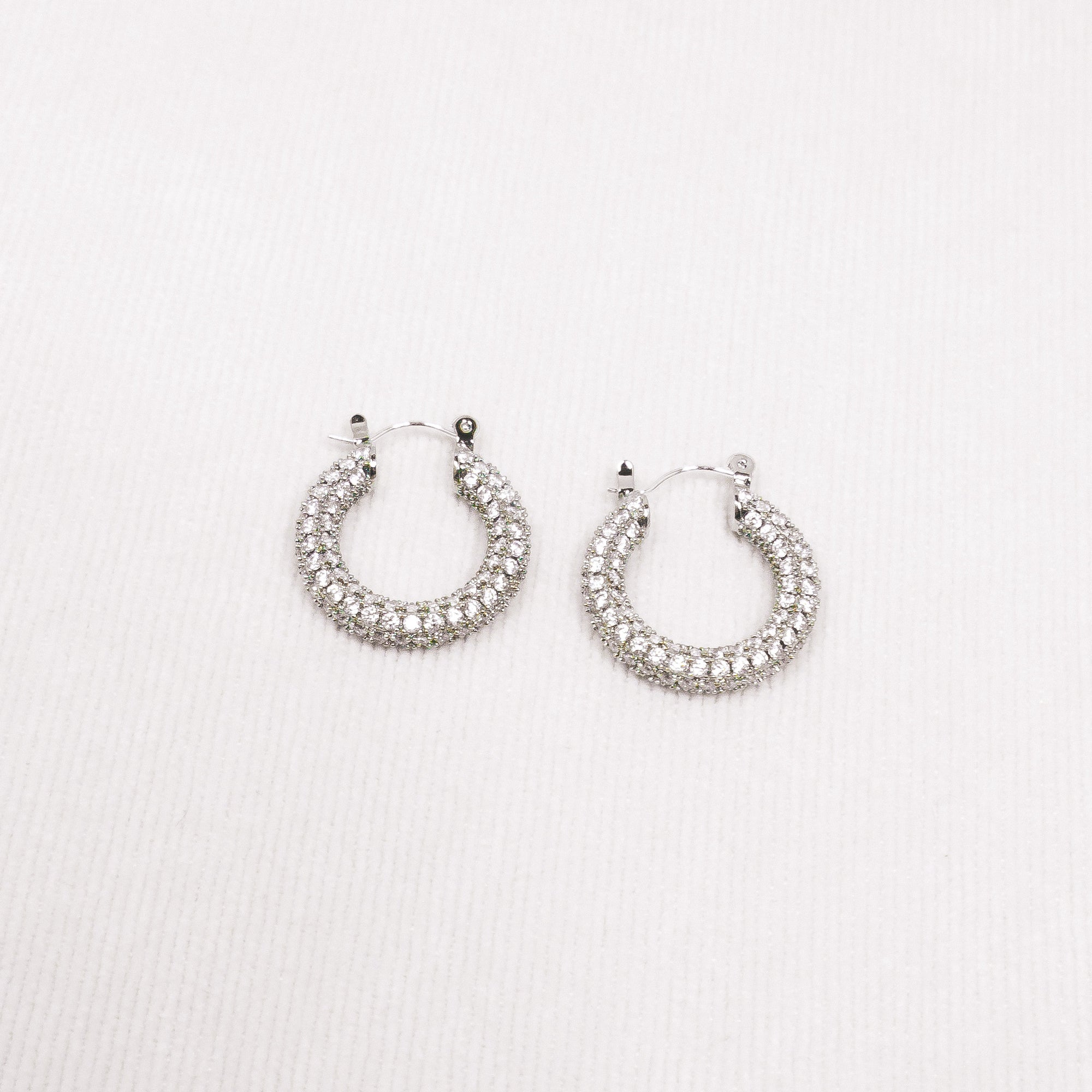 Sparkle Hoops Ohrringe Silber