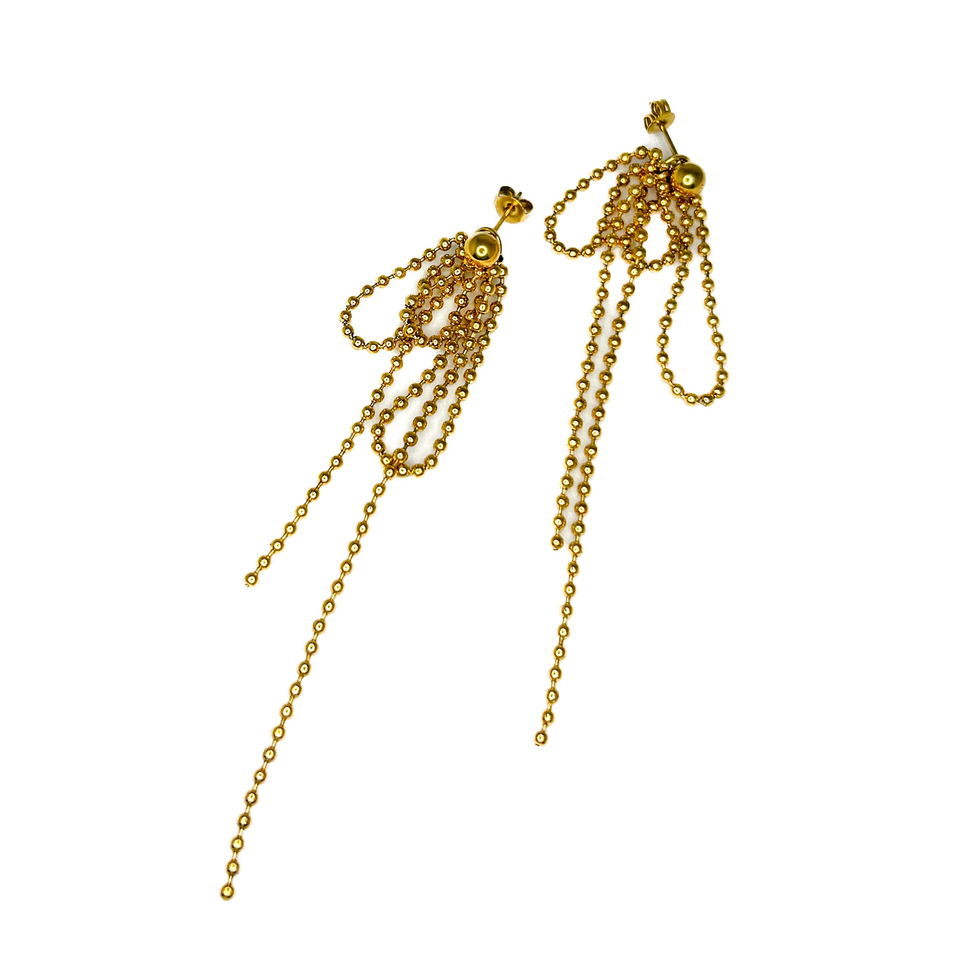 Beaded Earrings Gold