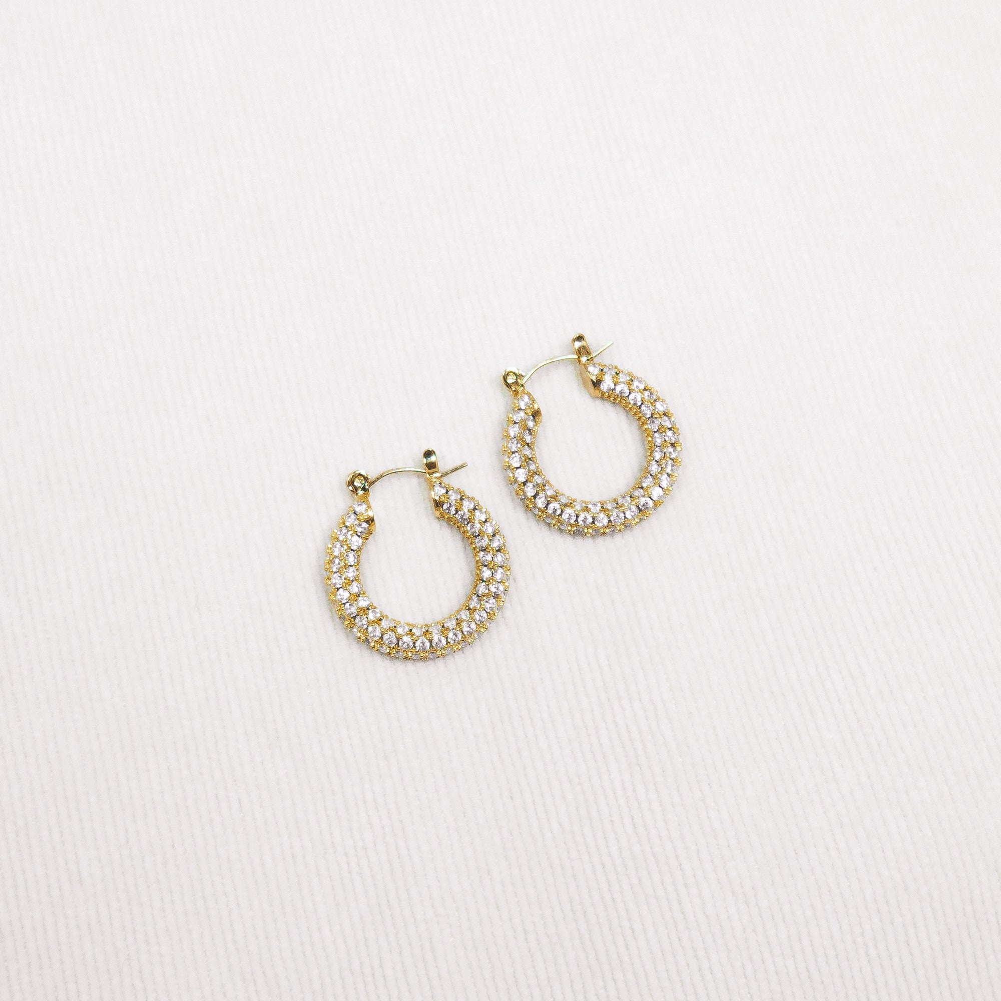 Sparkle Hoops Earrings Gold