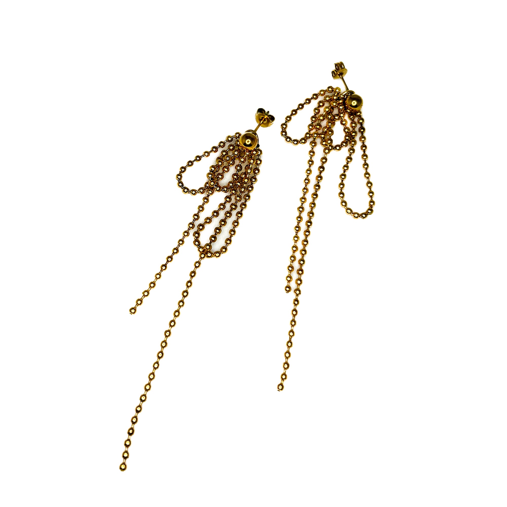 Beaded Earrings Gold