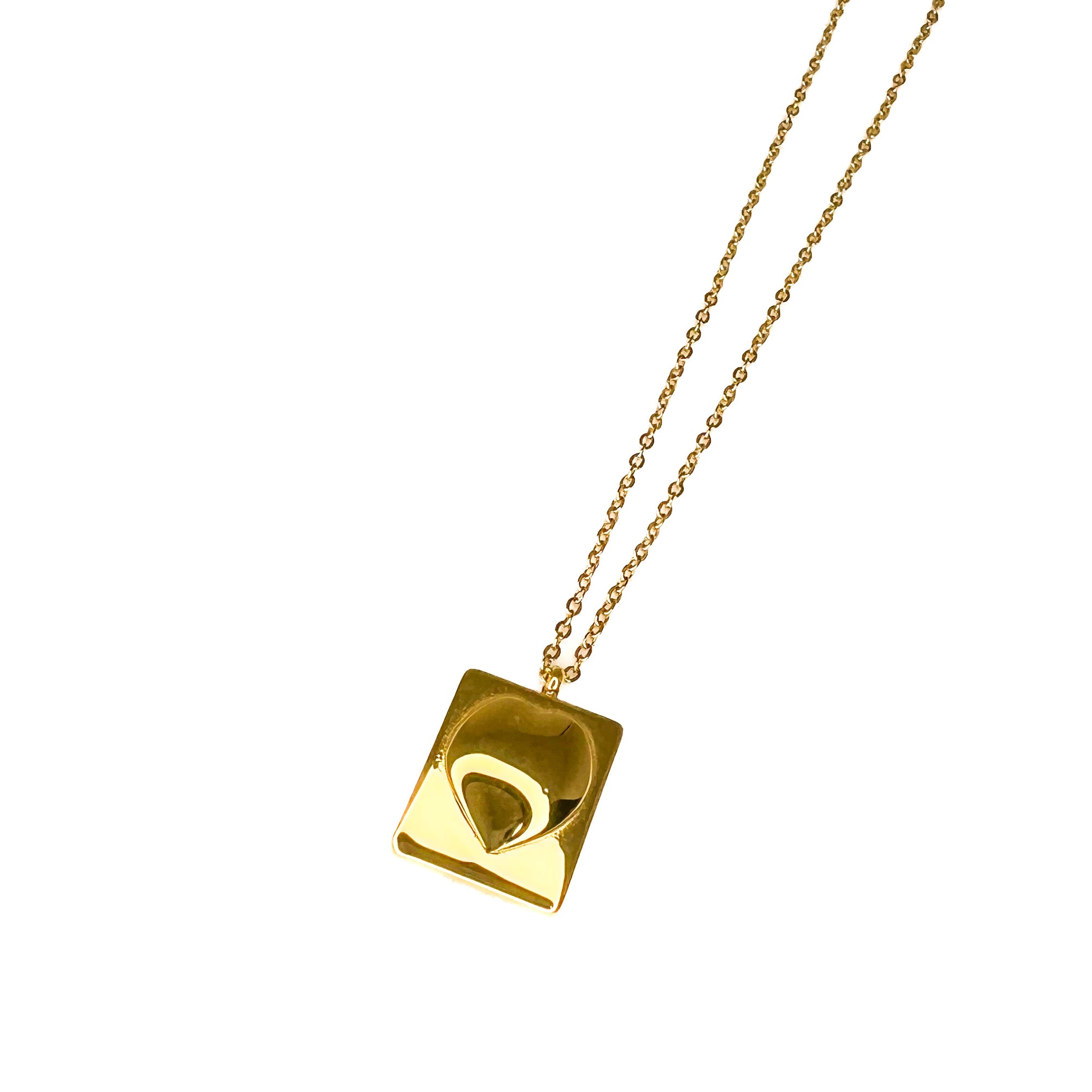 Plated Heart Necklace Gold