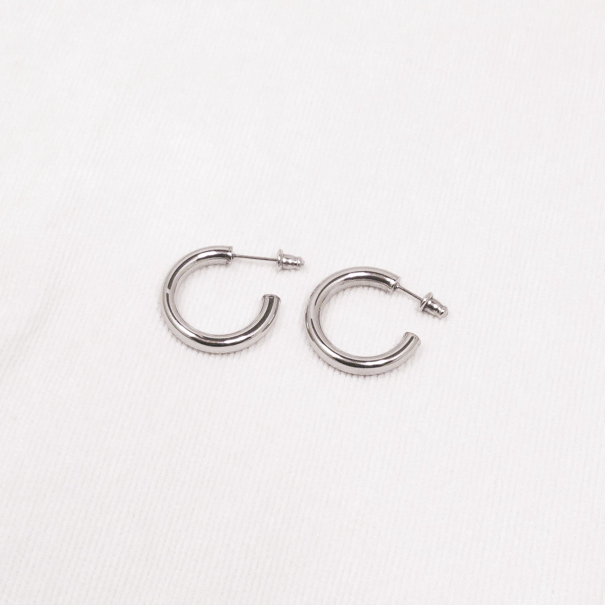 Basic Hoops Earrings Silver