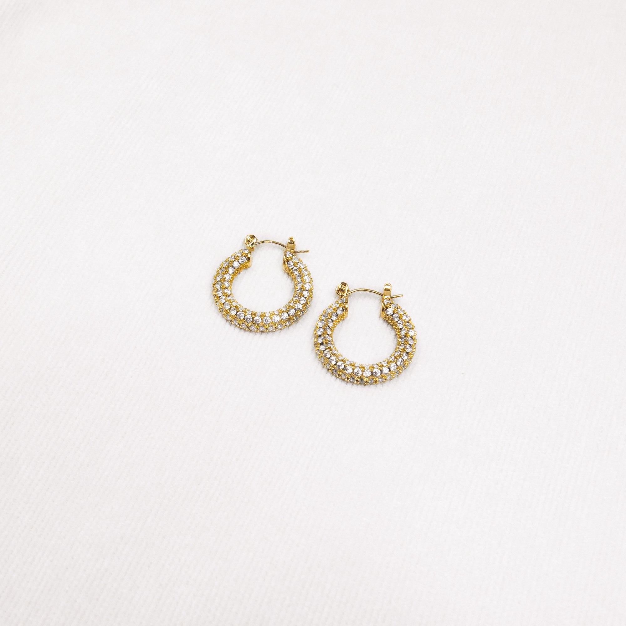 Sparkle Hoops Earrings Gold